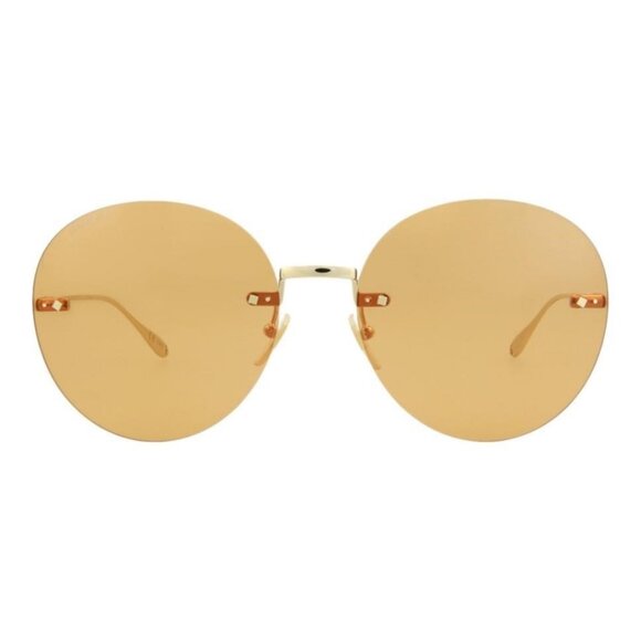 Gucci Womens Round/Oval Gold Gold Orange Fashion Designer Eyewear - Picture 1 of 4